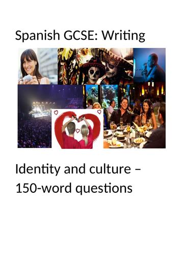New Spanish Gcse Identity And Culture 150 Word Questions Booklet
