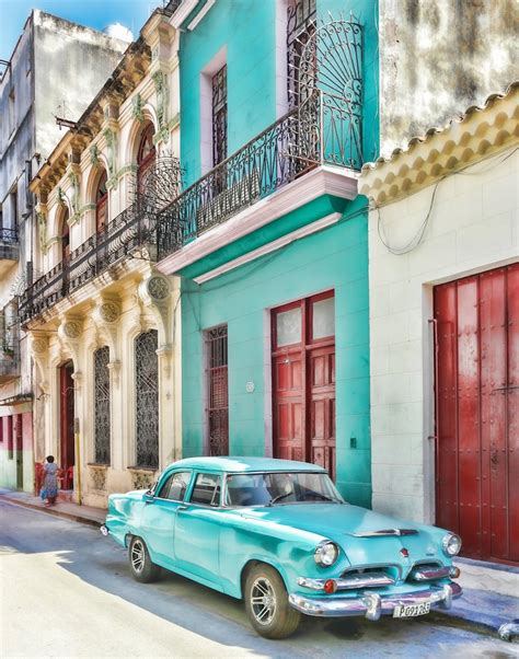 Havana Style Classic Car Photo Cuba Art Print Canvas Cuban Etsy
