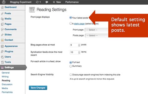 Using A Wordpress Page As Your Home Page
