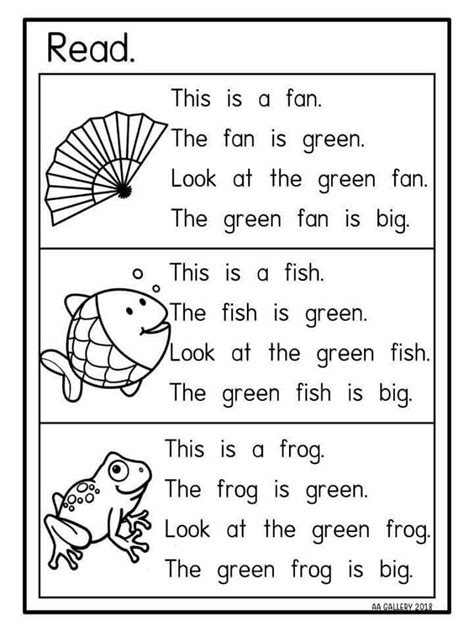 Reading For Kindergarten English Reading Comprehension Worksheets