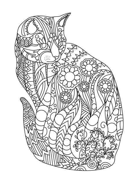 Free printable halloween cat coloring pages for toddlers. Cat Coloring Pages For Adults at GetDrawings | Free download