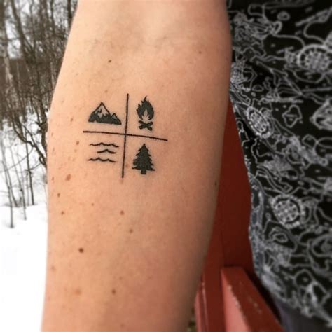 Minimalist Tattoo Idea For Explorers And Travelers Flame Tattoos Body