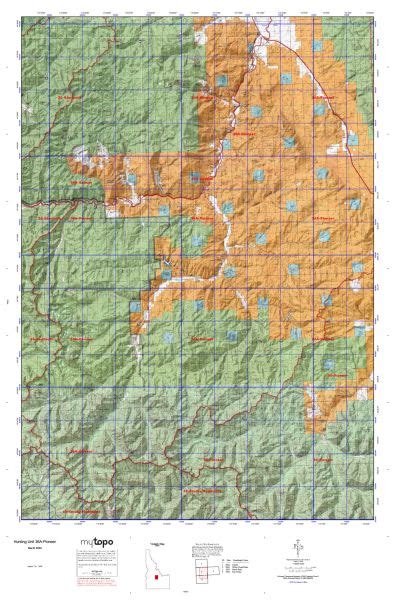 Idaho Hunting Unit 36a Pioneer Topo Maps Huntersdomain