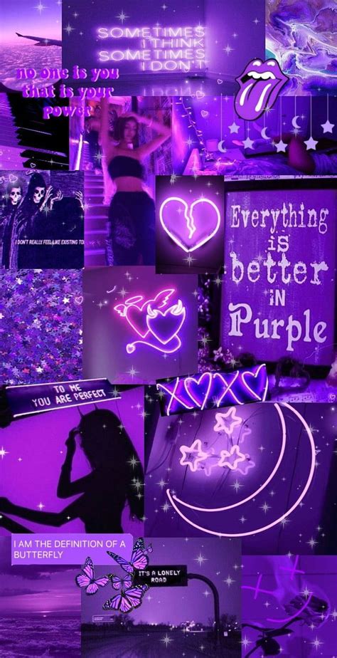 Neon Purple Aesthetic Collage Wallpaper Readingcraze Com