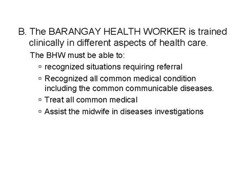 Basic Training For Barangay Health Workers Calasiao Pangasinan