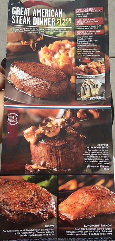Portie ± 375 gr € 11.10. Longhorn Steakhouse Menu Prices 2017 | Meal Items, Details & Cost