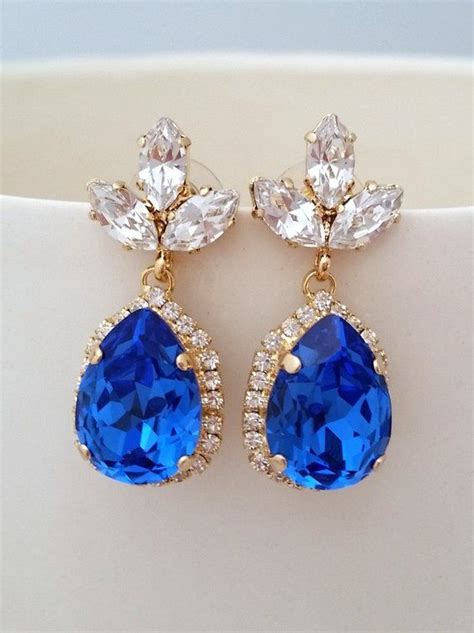 Sapphire Blue Chandelier EarringsRoyal Blue EarringsDrop Etsy