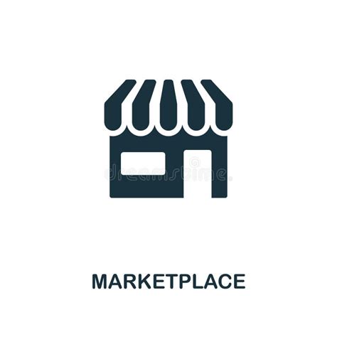 Marketplace Icon Set Four Elements In Diferent Styles From