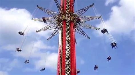 Worlds Tallest Swing Ride Goes Backwards Off Ride Pov Sfne Youtube