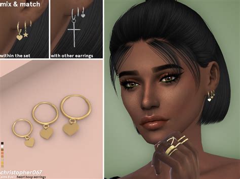 Hoop Earrings Sims 4 Cc The Best Produck Of Earring