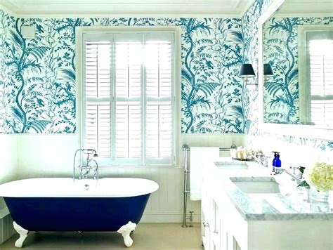 Waterproof Wallpaper For Shower Blue Tile Bathroom 990x744