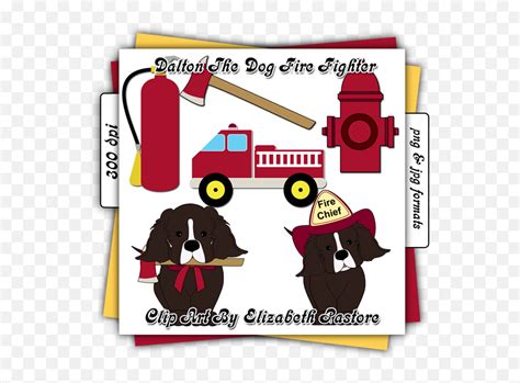 Firefighter Dog Clip Art Consist Of 6 Images Dalton The Dog Consist