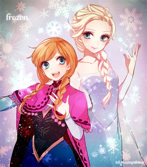 Safebooru 2girls Anna Frozen Blonde Hair Blue Eyes Braid Elsa Frozen Frozen Disney