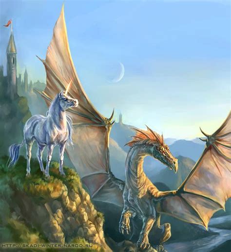 Fantasy By Snowskadi Deviantart Dragon Art Unicorn Artwork