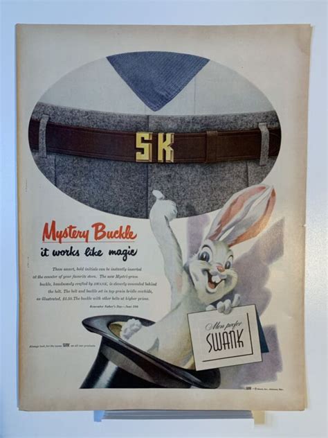 1950 Swank Mystery Buckle Singer Sewing Magazine Ad Ebay