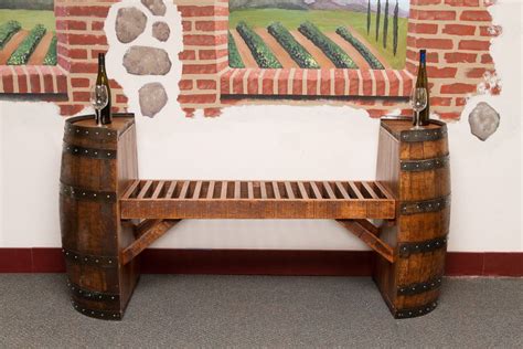 Sonoma Barrel Bench Outdoor Finish Constructed From A