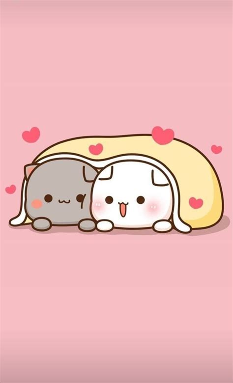 Cute Mochi Cats 💛 Cute Wallpapers Cute Couple Cartoon Cute Cartoon