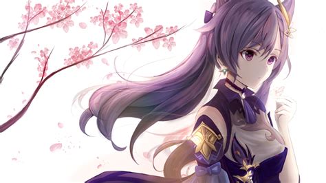 Purple Eyes Keqing In Purple Dress Hd Genshin Impact Wallpapers Hd