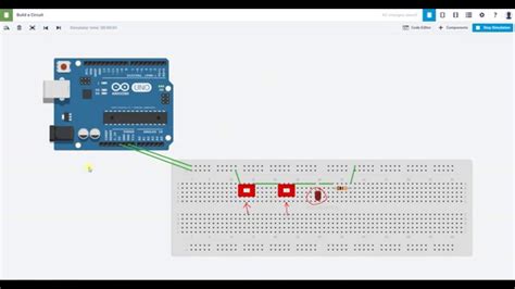 Build Simple Circuit 123d Autodesk Simulation Arduino Uno Youtube