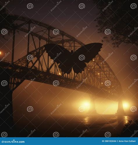 Mothman S Haunting Flight: Enigmatic Figure Soaring Over Nighttime