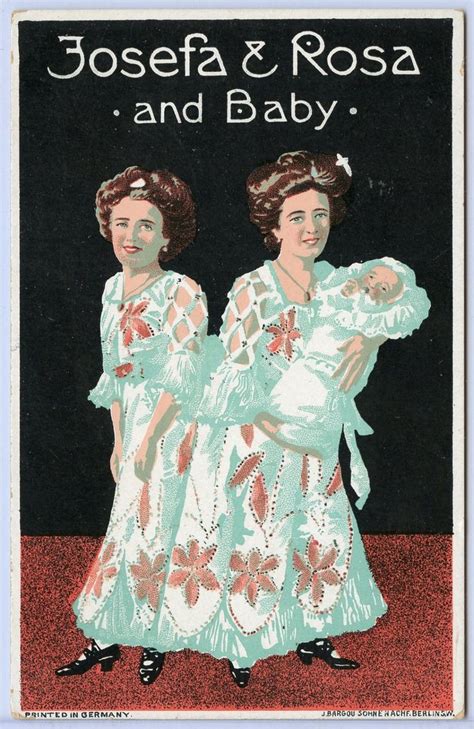 Vintage Circus Sideshow Freak Antique Postcard Siamese Twins Josefa Rosa Ebay