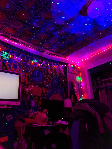 Include a paper flower, floral canvas or vase of fresh blooms. Aesthetic Stoner Grunge Dark Neon Aesthetic Bedroom ...