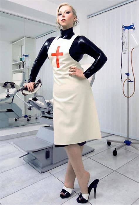 Nurse Cara 1 Pvc Apron Apron Dress Nursing Clothes Nursing Dress Fetish Fashion Latex