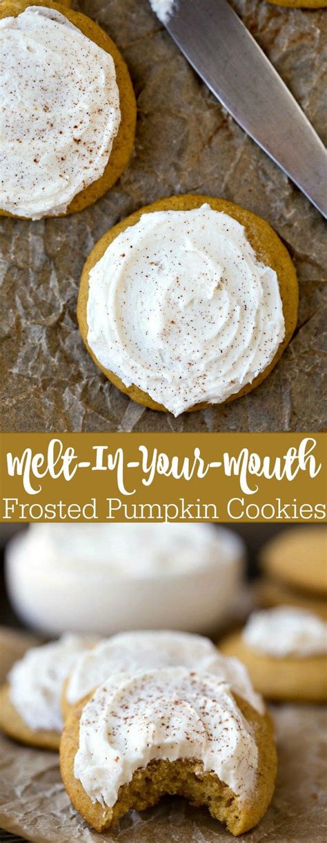 Melt In Your Mouth Frosted Pumpkin Cookie Recipe Christmas Baking