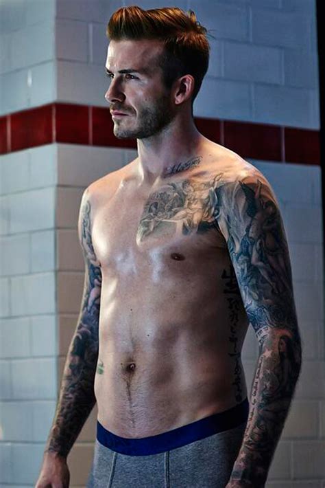 David Beckham Strips Down To His Underwear In New H M Shots Marie