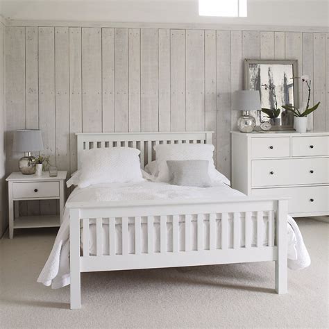 Stylish wooden bed with white painted solid wood frame bed has a pine slatted base simple self assembly please white bed frame bedroom white and wood bedroom furniture bedroom sets bedrooms and white bedroom furniture on pinterest kwvrwci decorating ideas white. Buy Furniture > Beds > Hampton Bed from The White Company ...