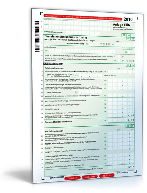 Auch wenn es im ersten moment ziemlich befremdlich erscheint, muss man die eigenen leistungen und die bedeutung der eigenen arbeit für den arbeitgeber zunächst. Anlage EÜR 2010 | Steuerformular zum Download