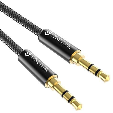 Syncwire 35mm Aux Cable 10ft3m Hi Fi Sound Nylon Braided Auxiliary