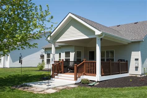 Covered Porch Addition Extends The Indoors Outdoors Case Indy