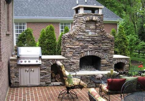 25 Stacked Stone Fireplace Design To Make A Joyful Area Outdoor Stone