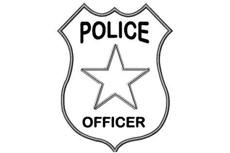 Police Badge Coloring Clipart 2 Clipartix