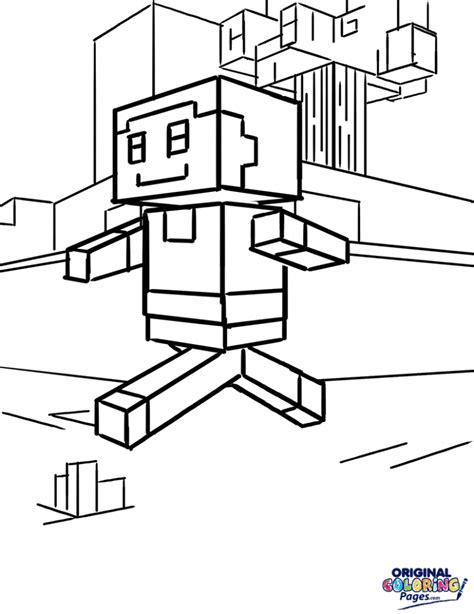 Printable coloring page minecraft characters. Minecraft Block World Coloring Page | Coloring Pages ...