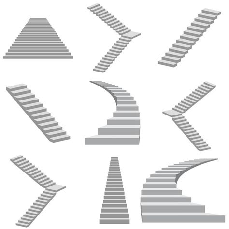 Download Set Of Stairs On White For Free Stairs Graphic Stair Art