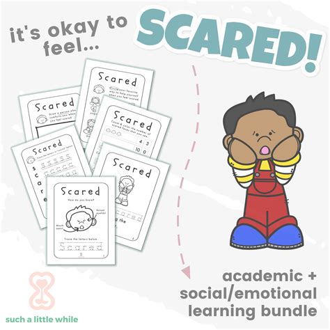 Its Okay To Feel Scared Fear Worksheets For Kids Such A Little