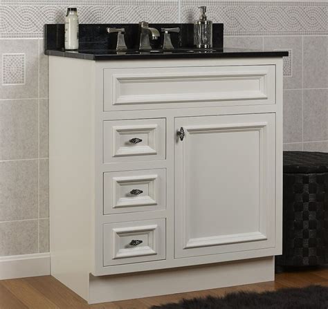 You can get a bathroom vanity for only a few. JSI Danbury White Bathroom 30"W Vanity Base Solid Wood ...