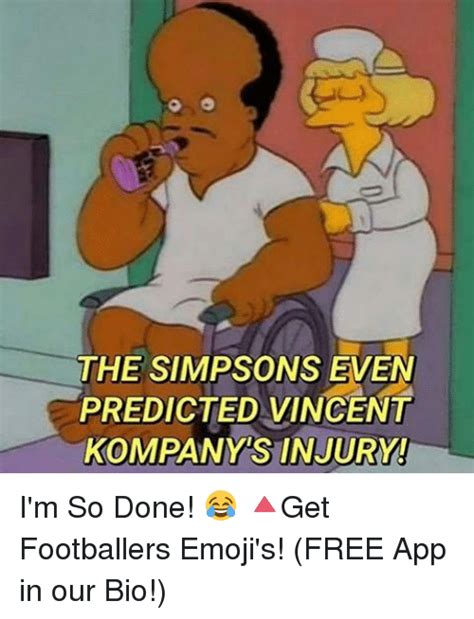 The Simpsons Even Predicted Vincent Kompanys Injury Im