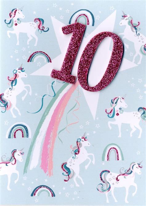 Maybe you would like to learn more about one of these? Girls 10th Birthday Unicorn Greeting Card | Cards
