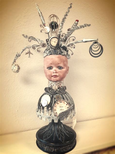 Altered Doll Art By Jeanette Crooks Assemblage Art Dolls Steampunk