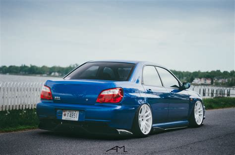 Blue Stanced Subaru Wrx Redesigned With Custom Parts Subaru Wrx