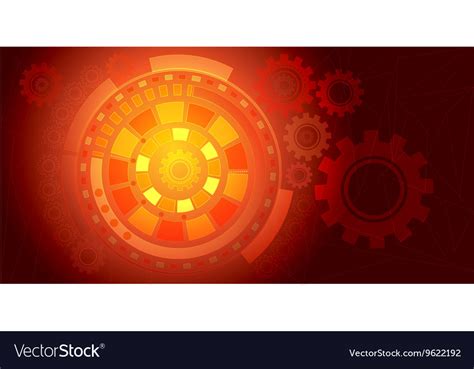 Orange Technology Background Royalty Free Vector Image