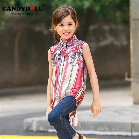 Buy Candydoll 2017 Summer Children Shirt Girls Chiffon