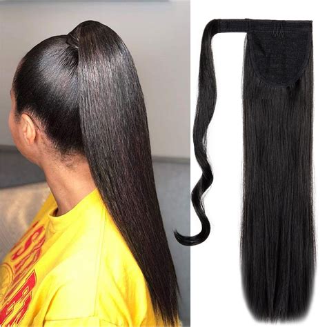 Buy Black Brown Ponytail Hairpiece Extension Clip In Ponytail Hair