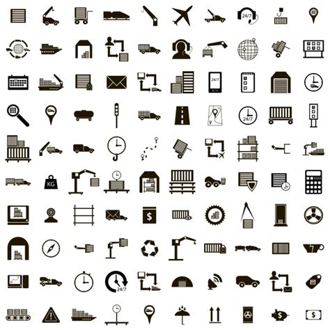 100 Logistics Icons Set Simple Style Style Icons Logistics Icons