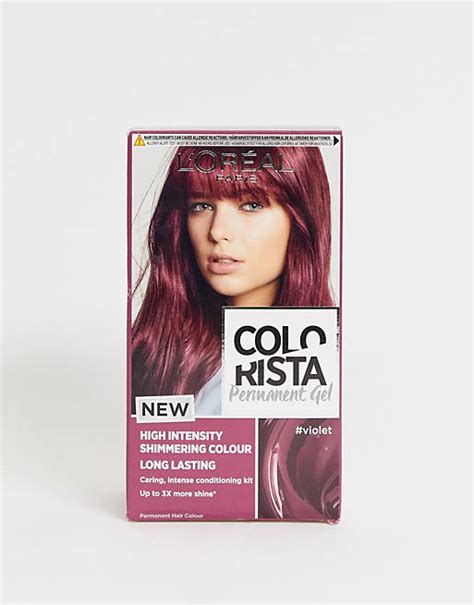 l oreal paris colorista violet purple permanent gel hair dye asos