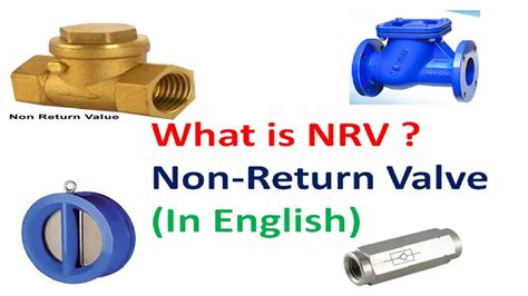 English Non Return Valve Nrv Construction Working And