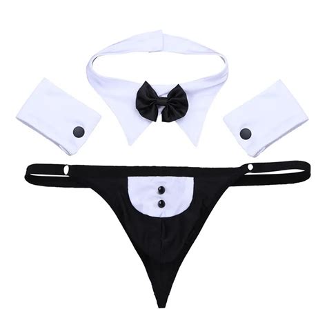 Sexy Butler Underwear Role Play Costume Set Of 3 Queerks